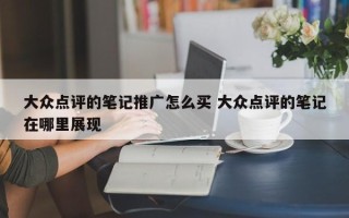 大众点评的笔记推广怎么买 大众点评的笔记在哪里展现