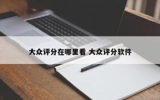 大众评分在哪里看 大众评分软件