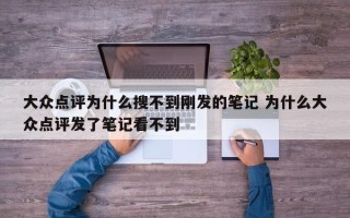 大众点评为什么搜不到刚发的笔记 为什么大众点评发了笔记看不到