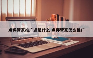 点评管家推广通是什么 点评管家怎么推广