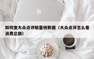 如何查大众点评销量榜数据（大众点评怎么看消费总额）