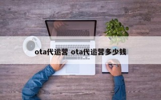 ota代运营 ota代运营多少钱