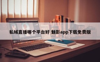 私域直播哪个平台好 魅影app下载免费版