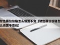 智选展位价格怎么设置不变（智选展位价格怎么设置不变动）